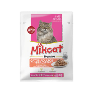 Alimento Premium Gatos Adultos Bol X 85Gr Mikcat Salmon