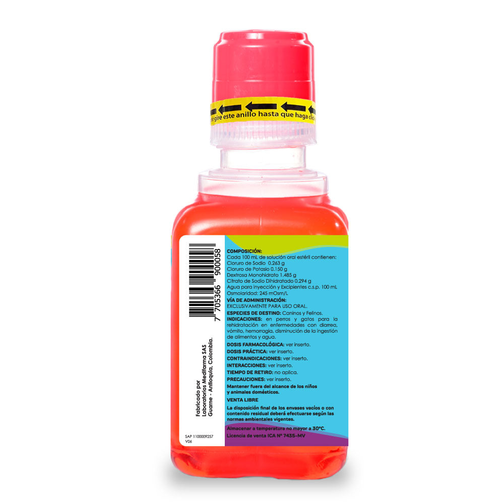 ORAL PET Solucion De Rehidratacion Oral Para Mascotas Sabor Cereza