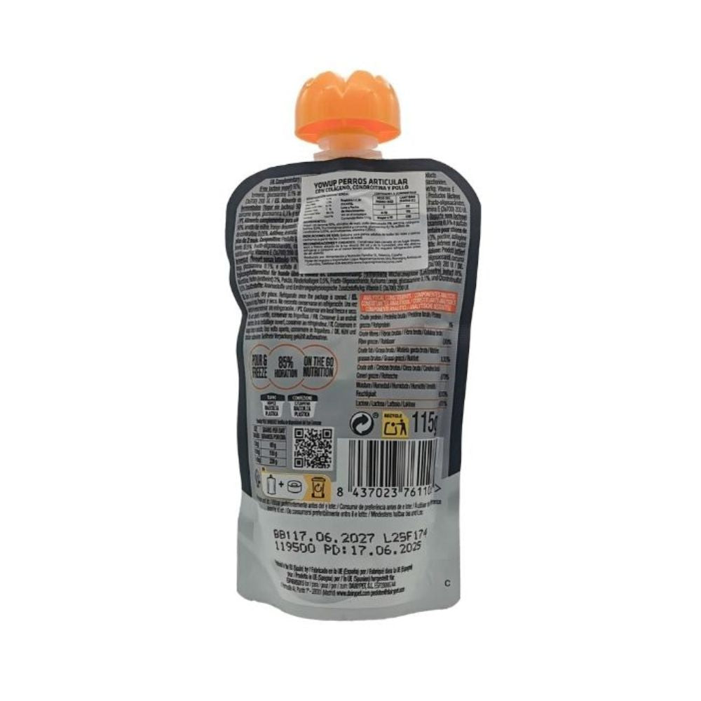 Yowup Yogur Articular Colágeno y Condroprotectores para Perros Sabor Pollo 115g