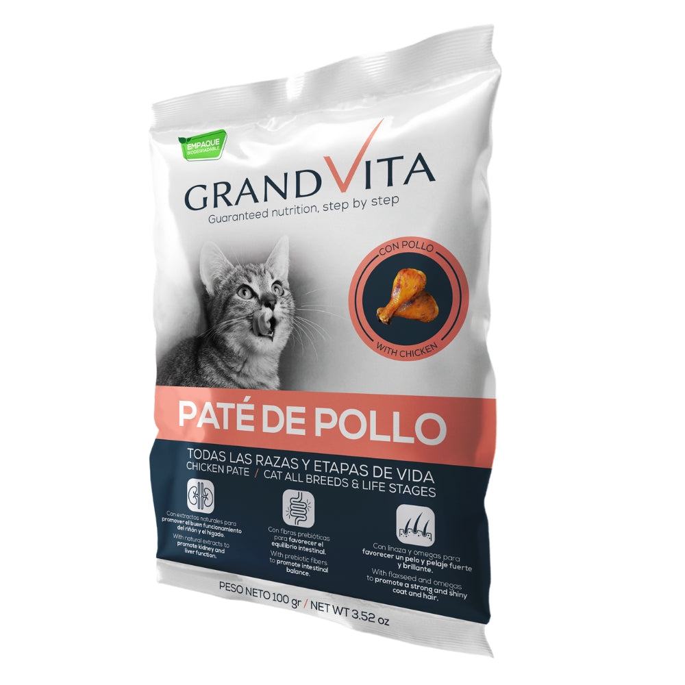 Grand Vita Alimento Para Gato Paté de Pollo