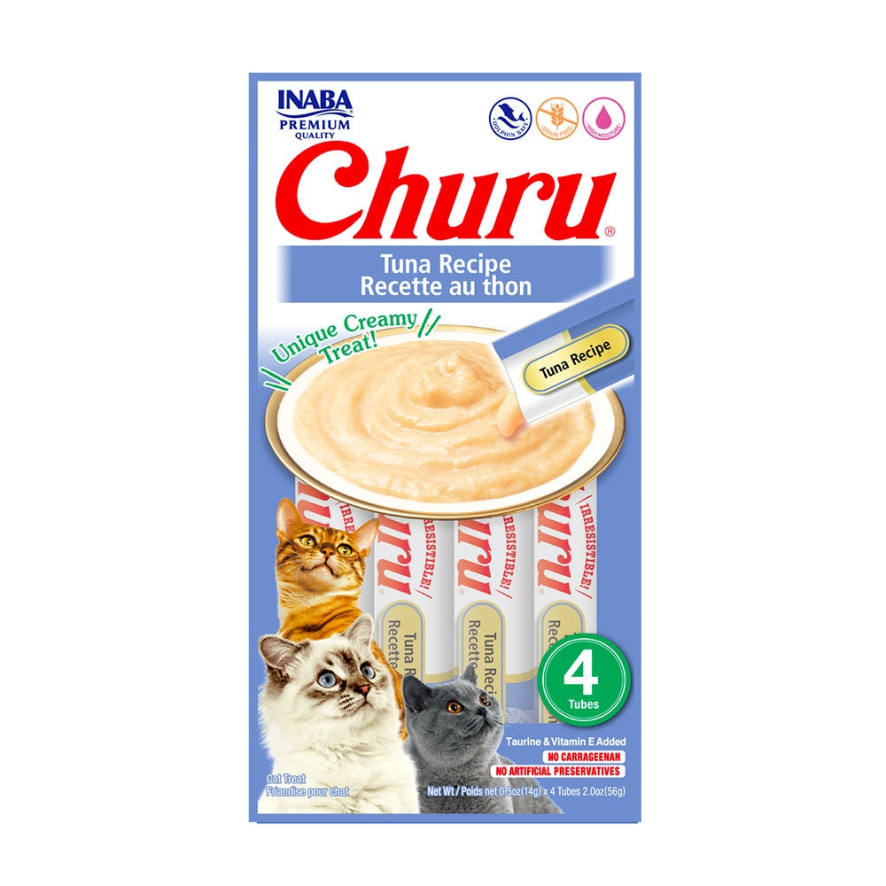 Snack Churu Inaba Para Gato Bol X 4Tub X 14Gr Atun