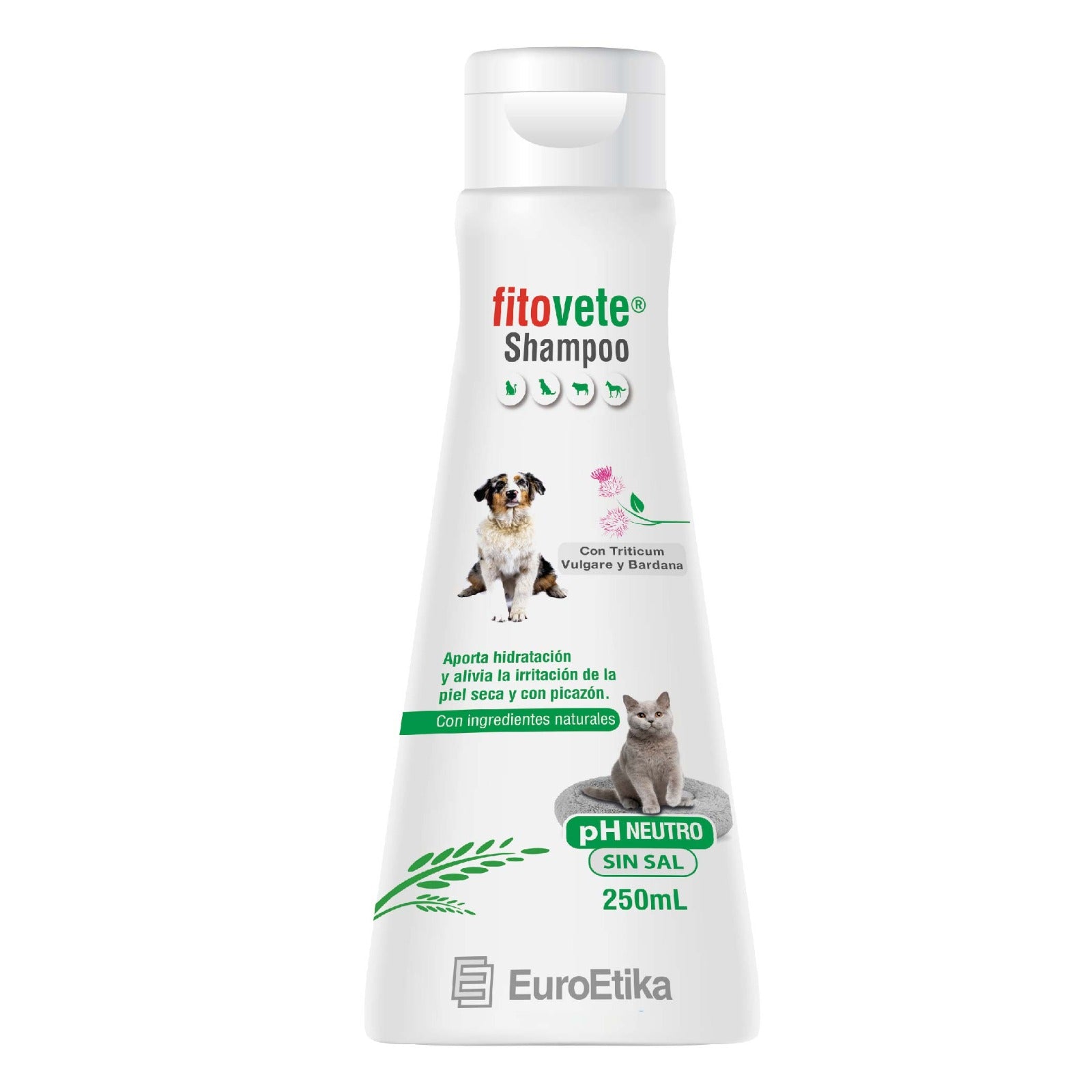 Fitovete Shampoo Caninos Caprinos Equinos Felinos Ovinos Porcinos Frasco 250ml