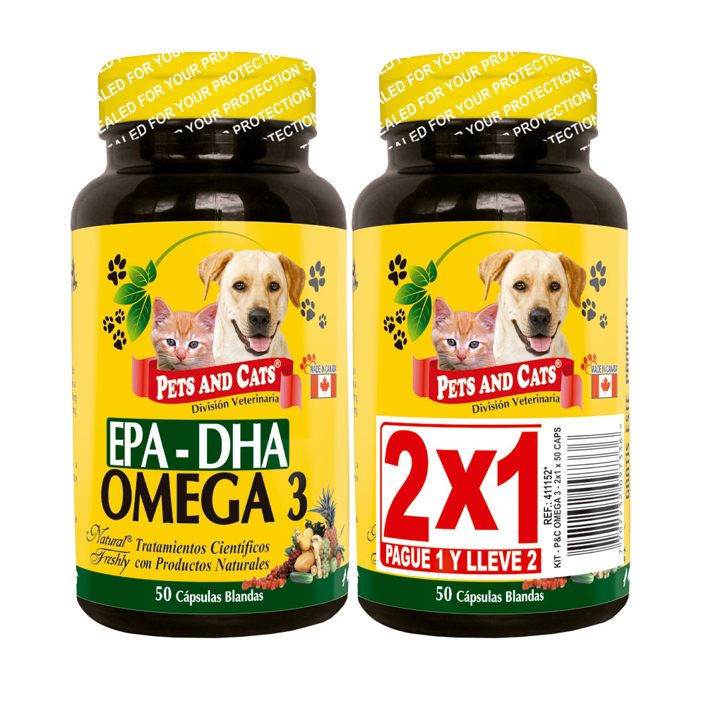 Natural Freshly Oferta Omega 3 Pets And Cats X 50 Capsulas 2X1