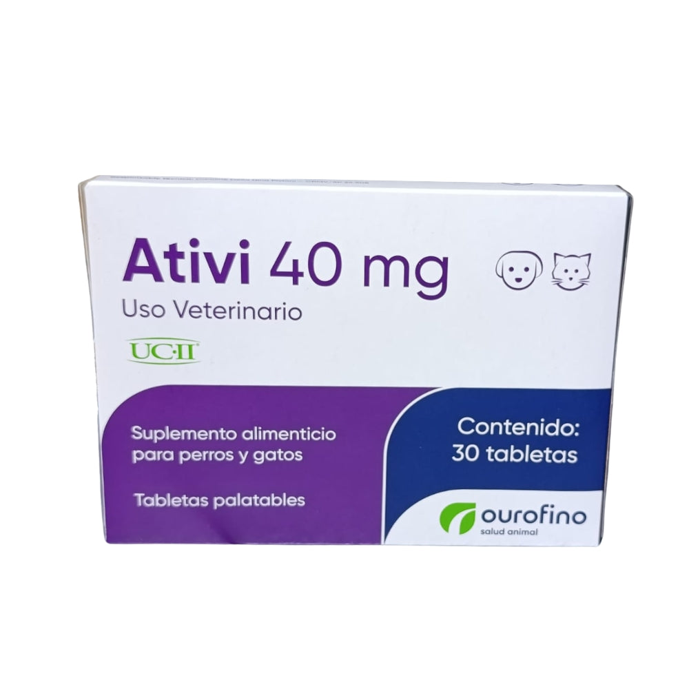 Ativi Ourofino Perros Y Gatos 40Mg Tab Caj X 30