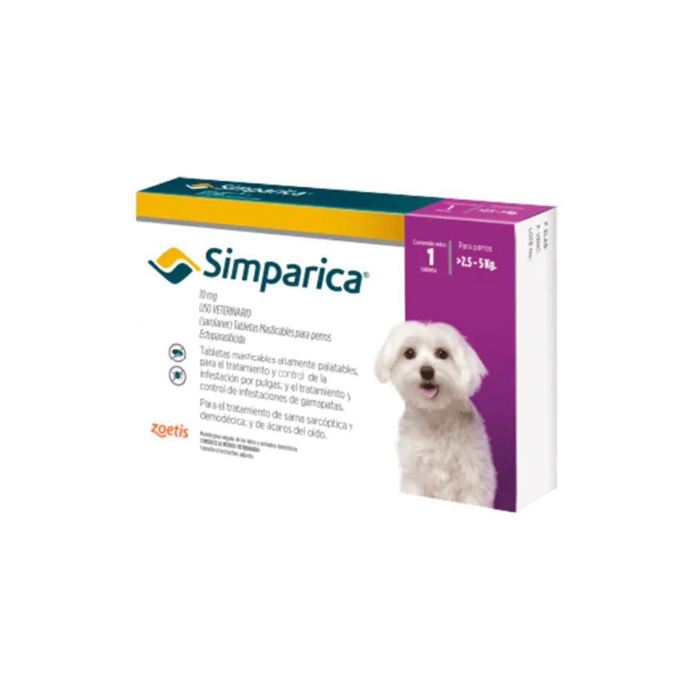 Simparica 2.5-5Kg 10Mg Tab Mast Caj X 1