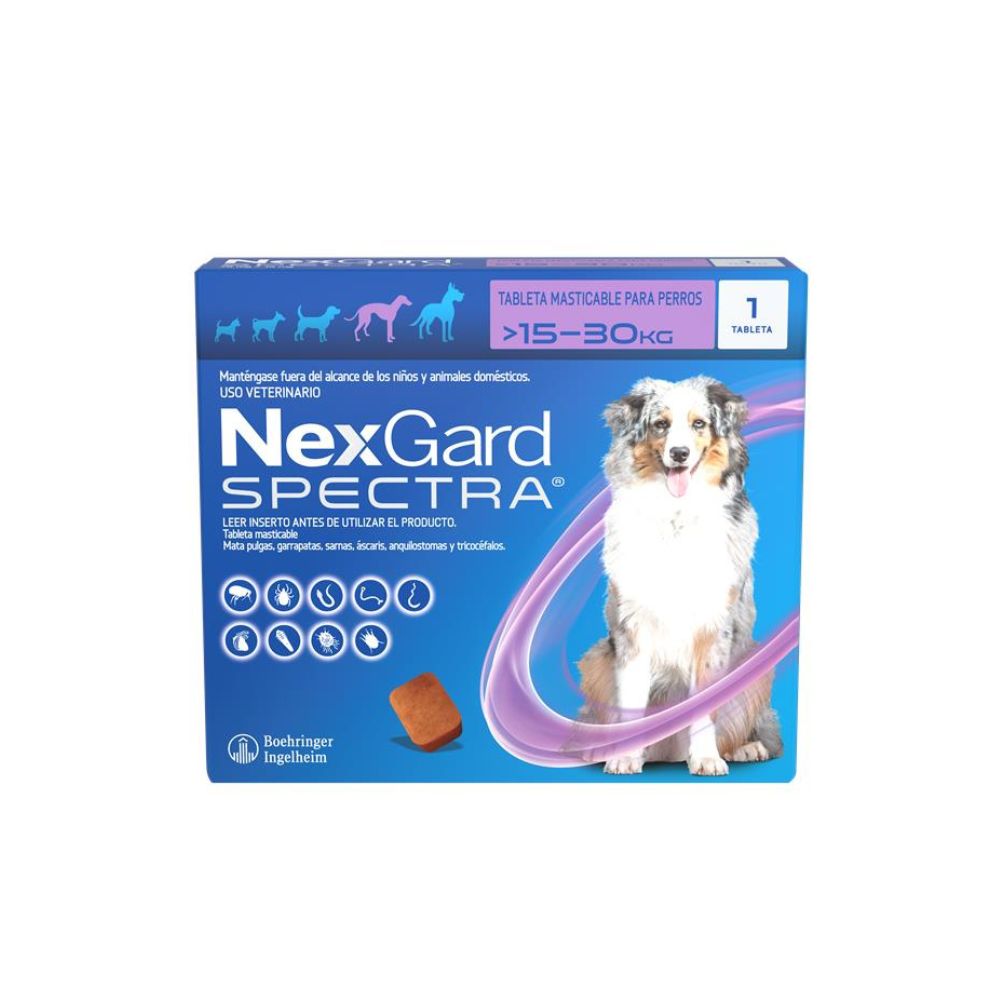 Nexgard Spectra para Perro 15 – 30 Kg (1 Tableta)