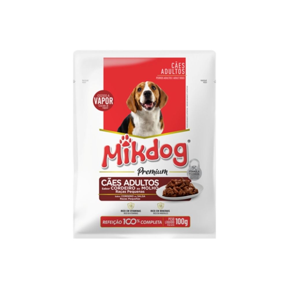 Mikdog Alimento Para Perro Húmedo Adulto Sabor Cordero