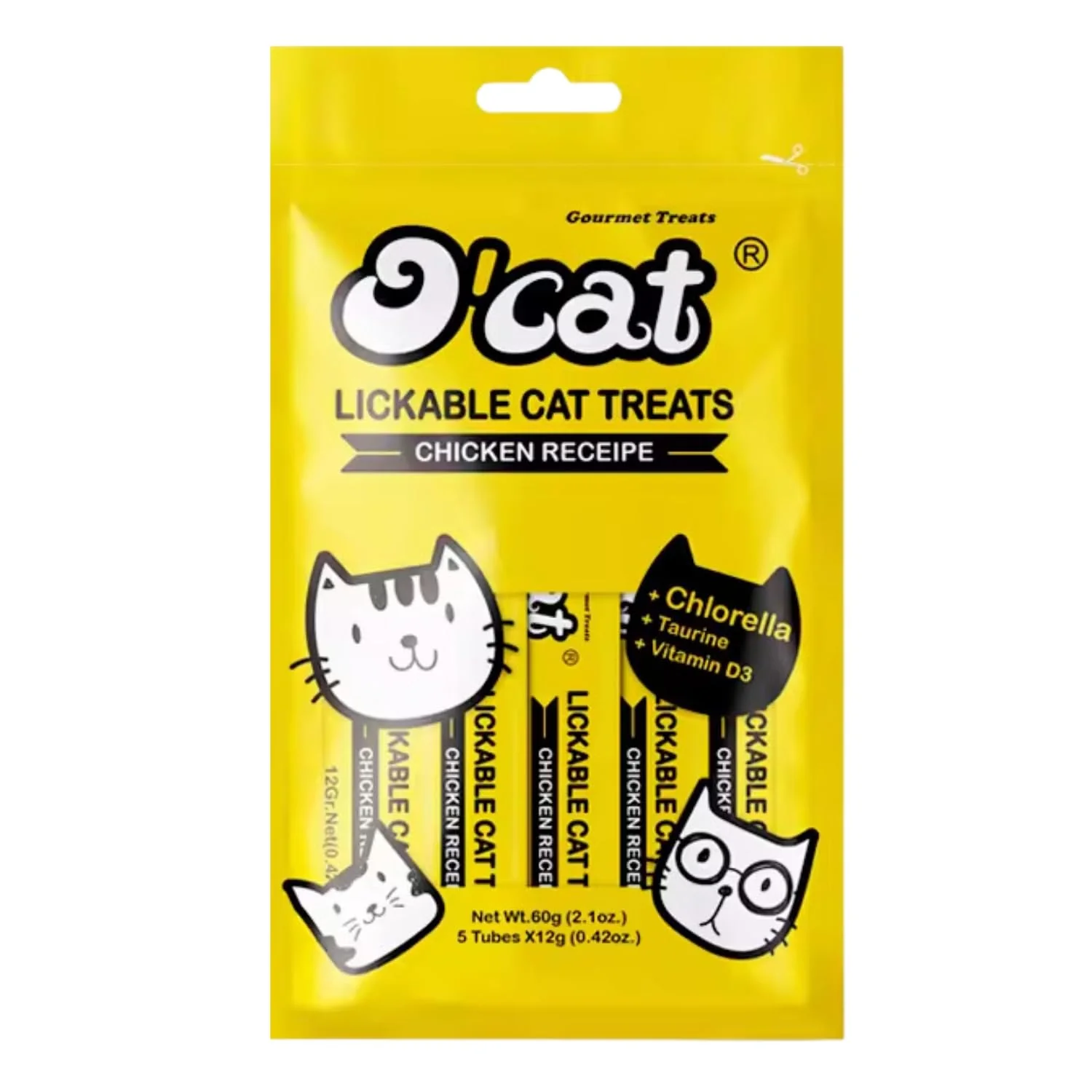 Ocat Snack Cremoso Gatos Pollo
