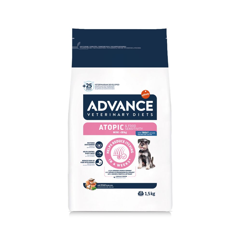 Advance Alimento Completo Atopic Perros Mini Trucha y Aloe Vera 1.5kg