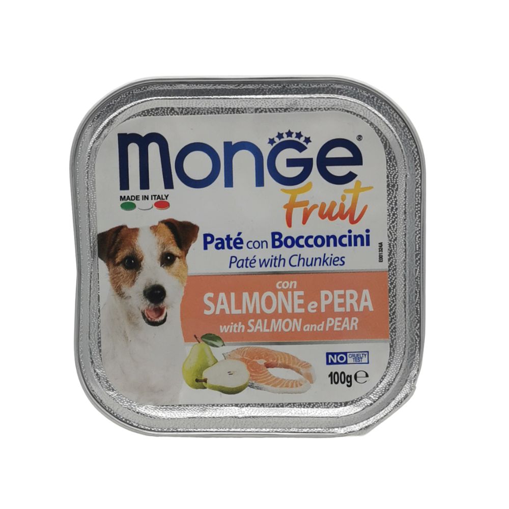 Alimento Para Perro Monge Fruit Pate With Chunkies With Salmon Pear Lat X 100Gr