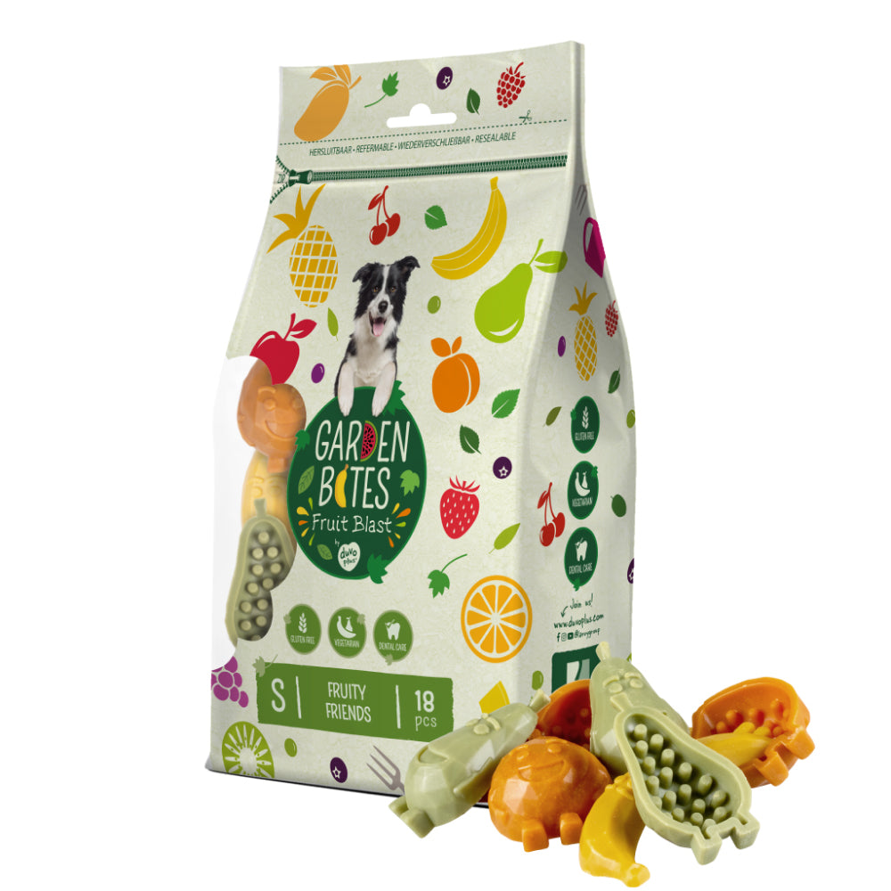 Snacks Garden Bites Fruity Friends Perros Adultos Bol X 18 Duvo Plus 270Gr