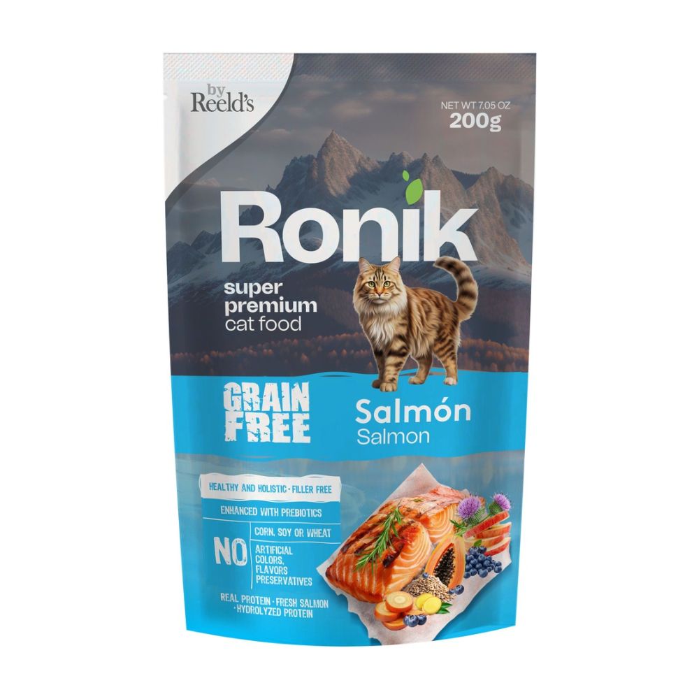 Ronik Alimento Húmedo Completo Grain Free Gatos Adultos Salmón 200g