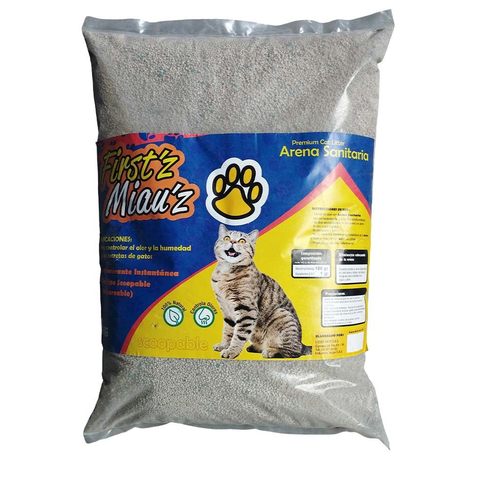 Firsts Miauz Arena Sanitaria Granulada para Gatos Bolsa 9kg
