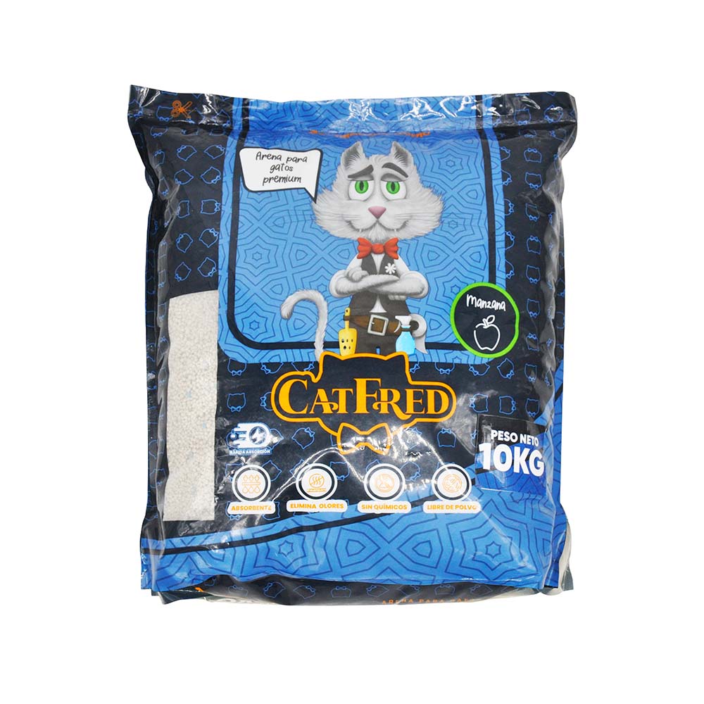 Catfred Arena Granulada para Gatos Manzana 10kg