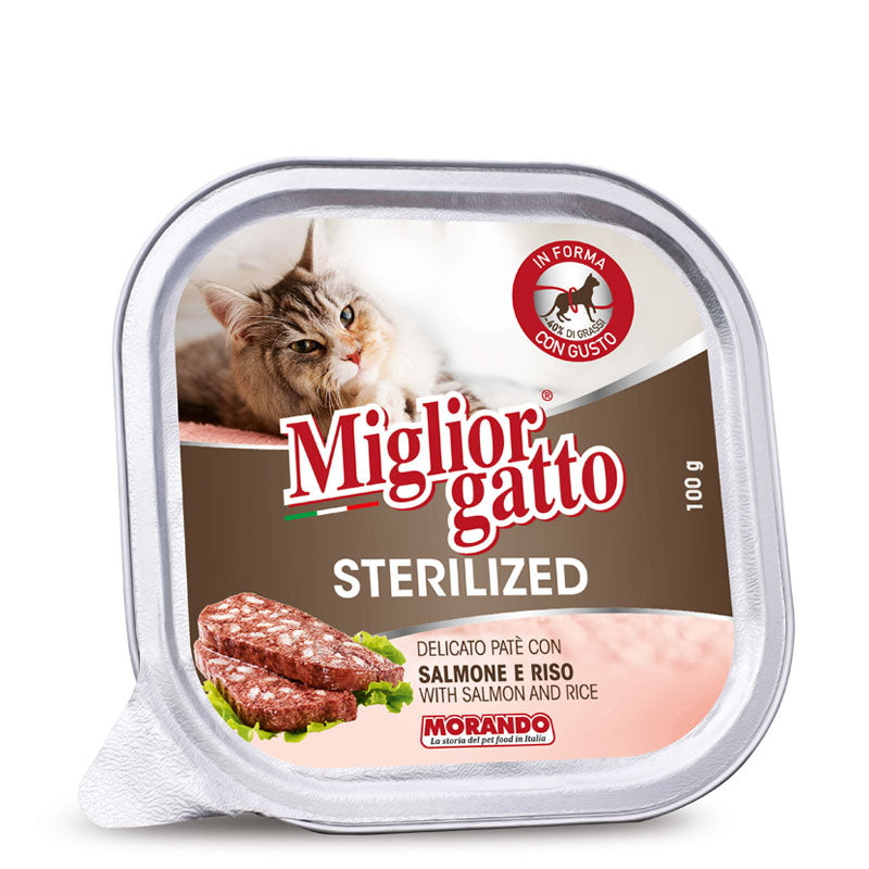 Vet Alimento Humedo Morando Para Gato Esterilizado Lat X 100Gr Salmon Y Arroz