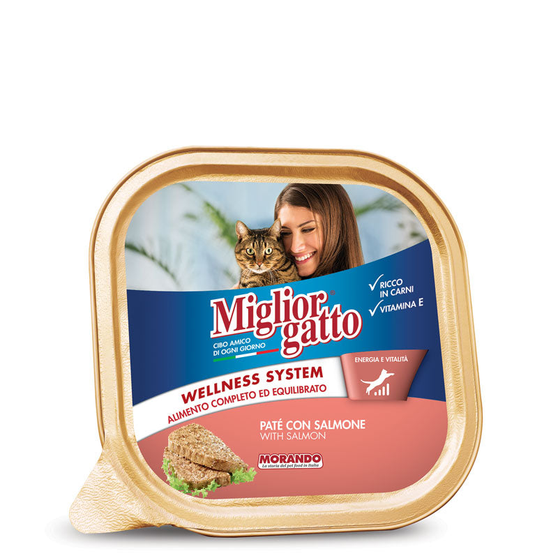 Vet Alimento Humedo Morando Para Gato Wellness System Lat X 100Gr Salmon