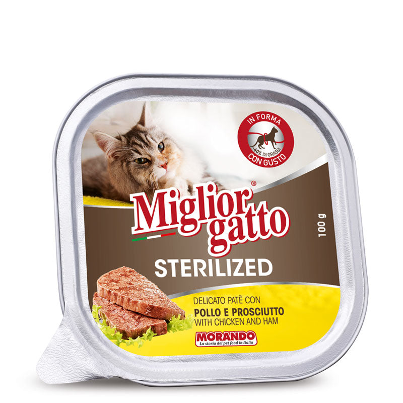 Vet Alimento Humedo Morando Para Gato Esterilizado Lat X 100Gr Pollo Y Jamon
