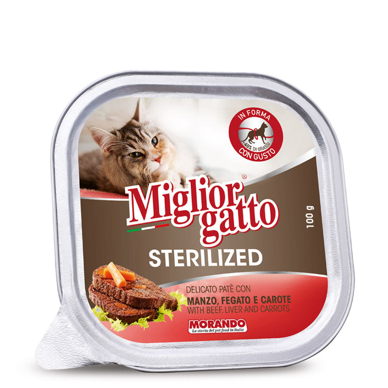 Vet Alimento Humedo Morando Para Gato Esterilizado Lat X 100Gr Res Higado Y Zanahoria