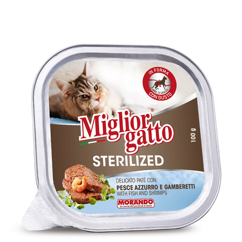 Vet Alimento Humedo Morando Para Gato Esterilizado Lat X 100Gr Pescado Y Camarones