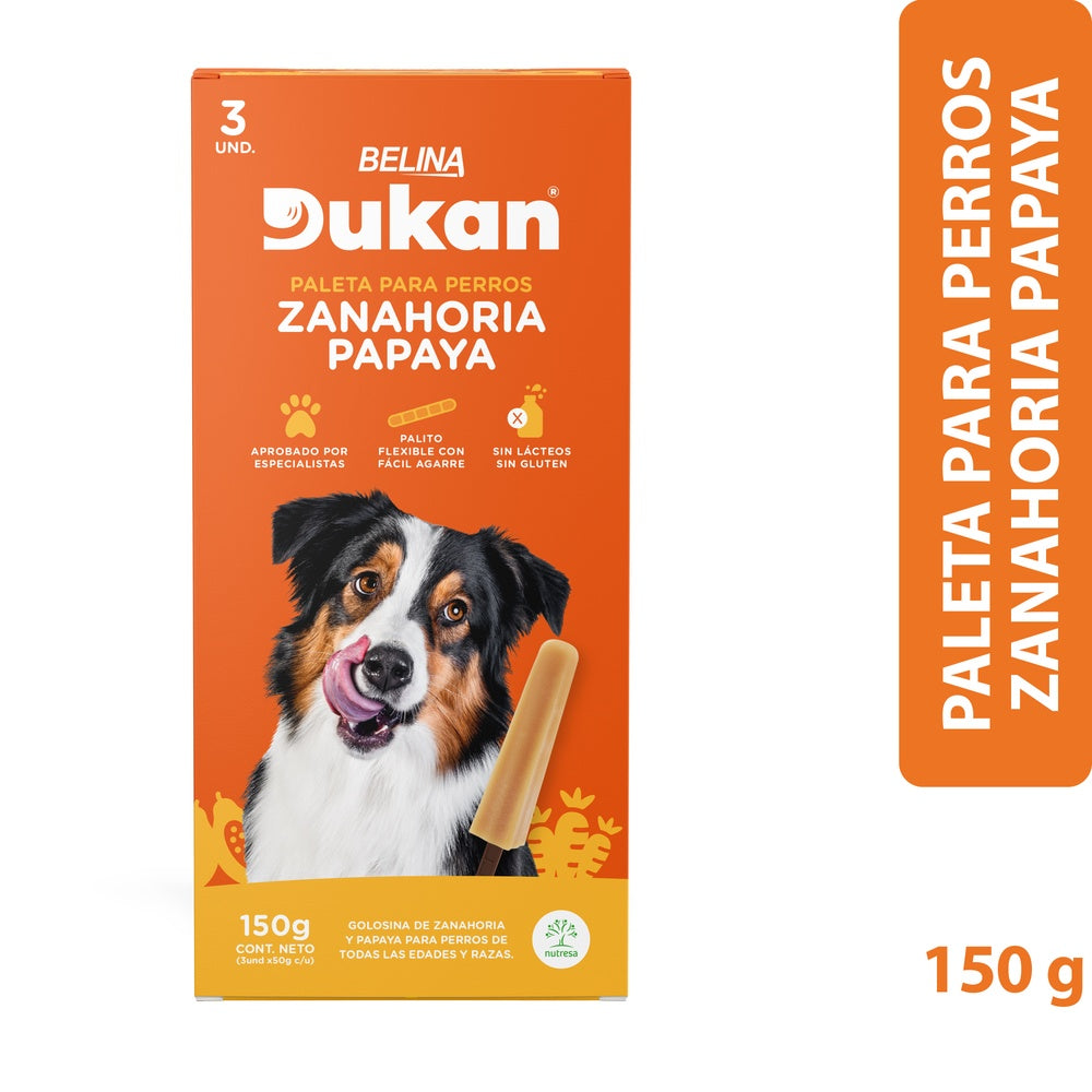Vet Paleta Para Perros Dukan Caj X 3Und Zanahoria Papaya