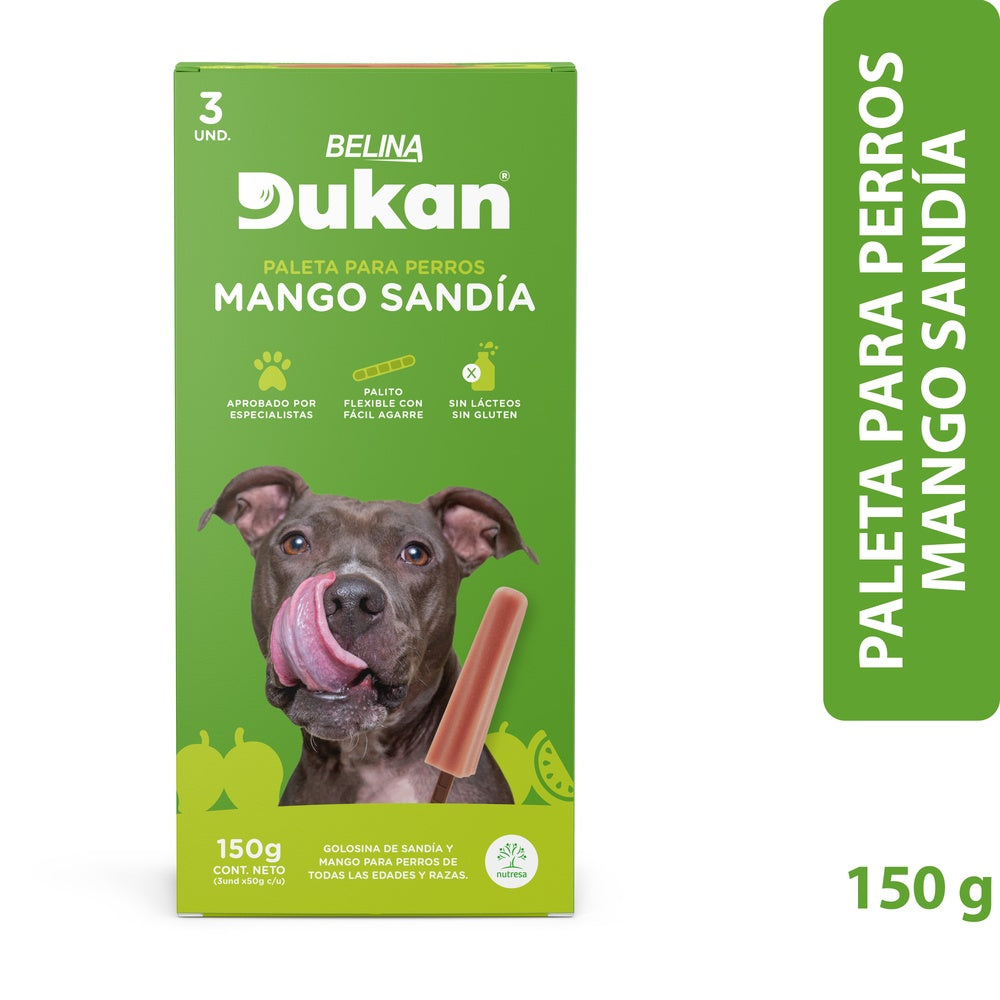 Vet Paleta Para Perros Dukan Caj X 3Und Mango Sandia