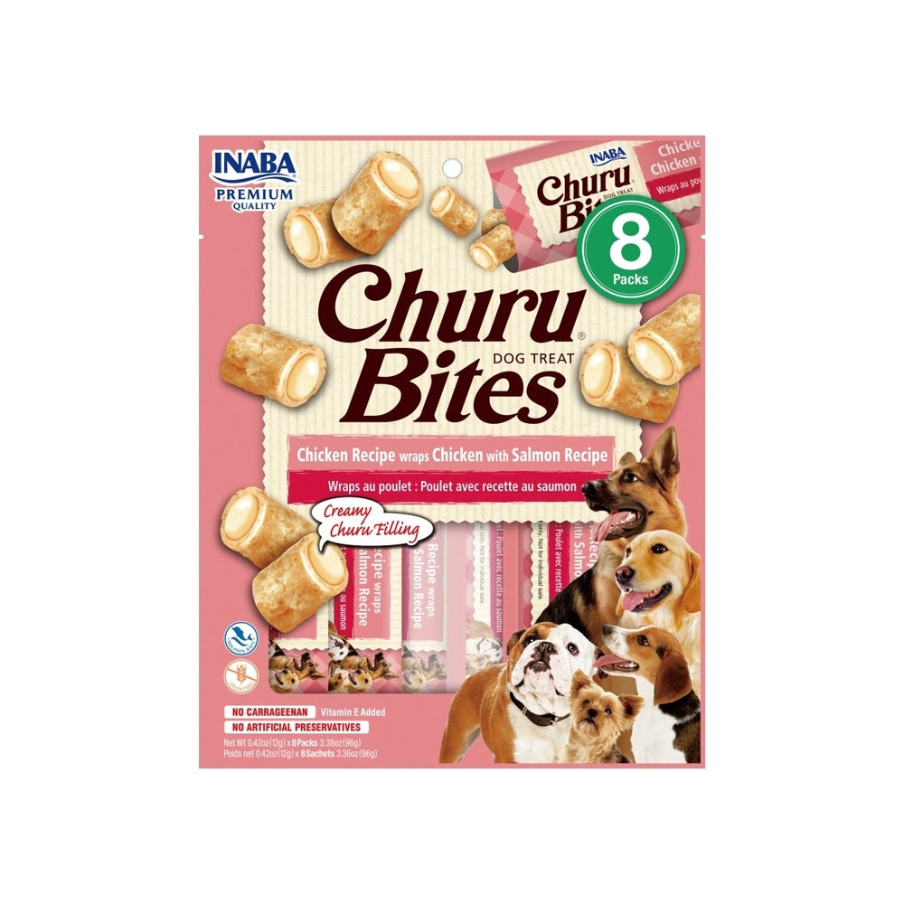 Vet Golosina Para Perro Inaba Churu Bites Bol X 8Sob X 12Gr Pollo Con Salmon