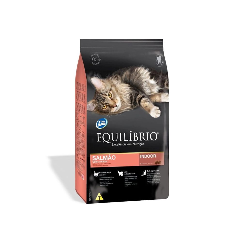 Alimento Completo Indoor Para Gato Adulto Equilibrio Bol X 1.5Kg Salmon