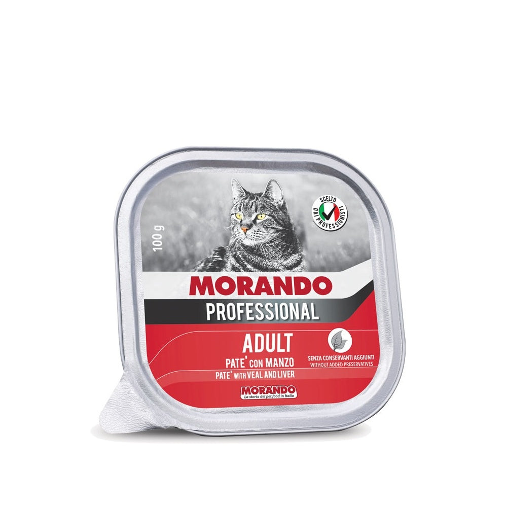 Vet Alimento Humedo Tipo Pate Morando Para Gato Professional Lat X 100Gr Carne De Res