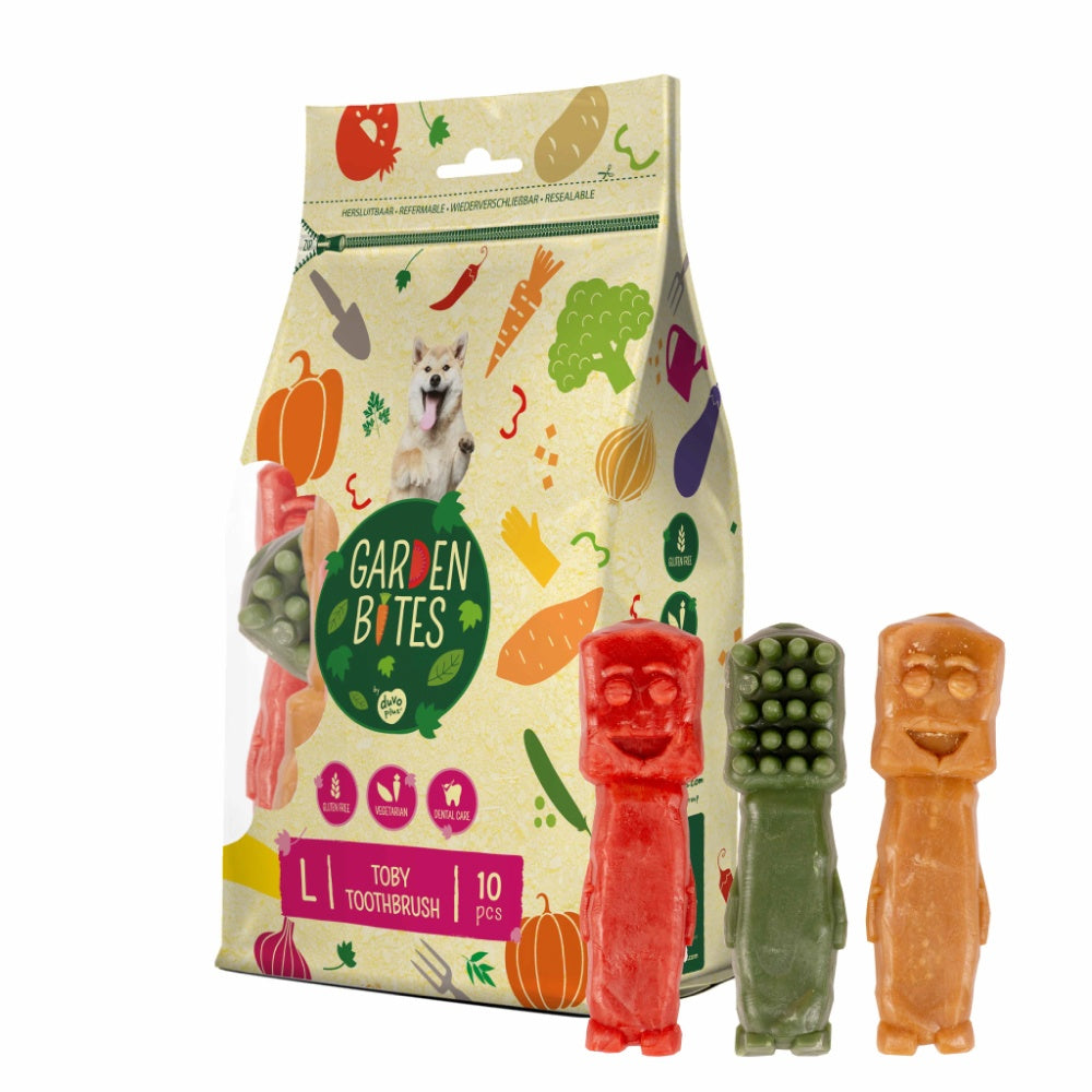 Snacks Perros Adultos Duvo Plus Garden Bites Toby Toothbrush Bol X 500Gr