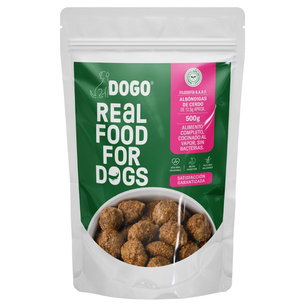 Alimento Completo Dogo Albondigas De Cerdo Bol X 500Gr