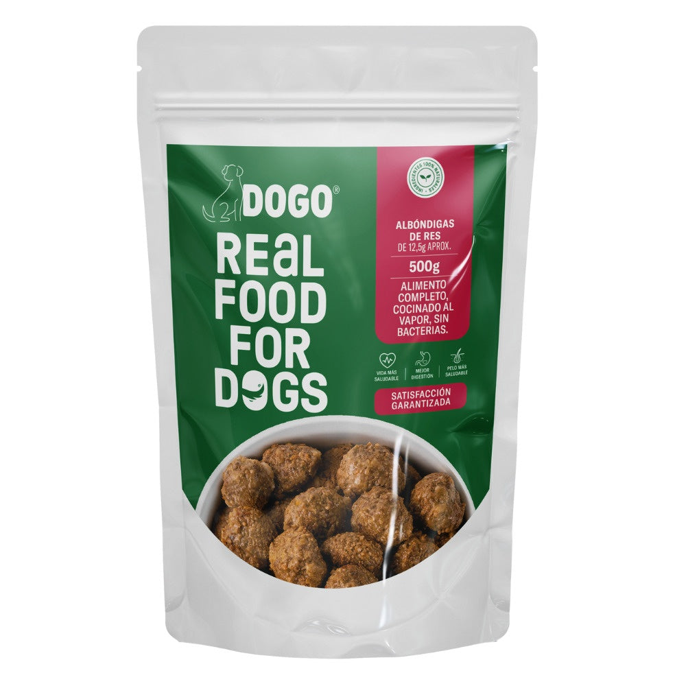 Alimento Completo Dogo Albondigas De Res Bol X 500Gr