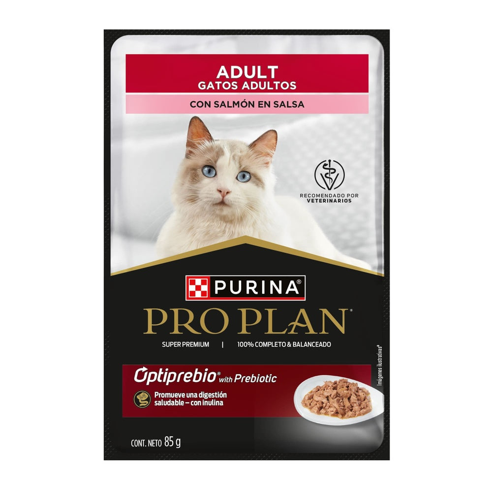 Alimento Balanceado Purina Gatos Adultos Con Salmon En Salsa Sob X 85Gr