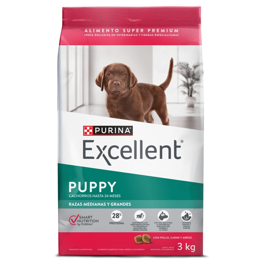 Alimento Super Premium Purina Para Perro Excellent Puppy Bol X 3Kg