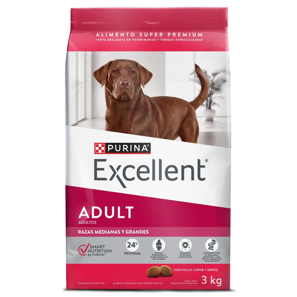 Alimento Completo Purina Excellent Adult Para Perro Bol X 3Kg
