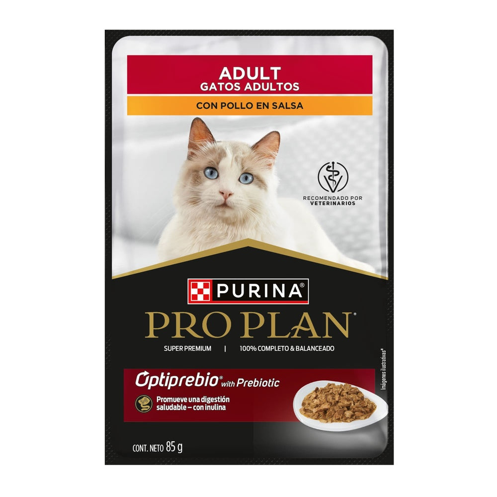Alimento Humedo Para Gatos Purina Pro Plan Con Pollo En Salsa Sob X 85Gr
