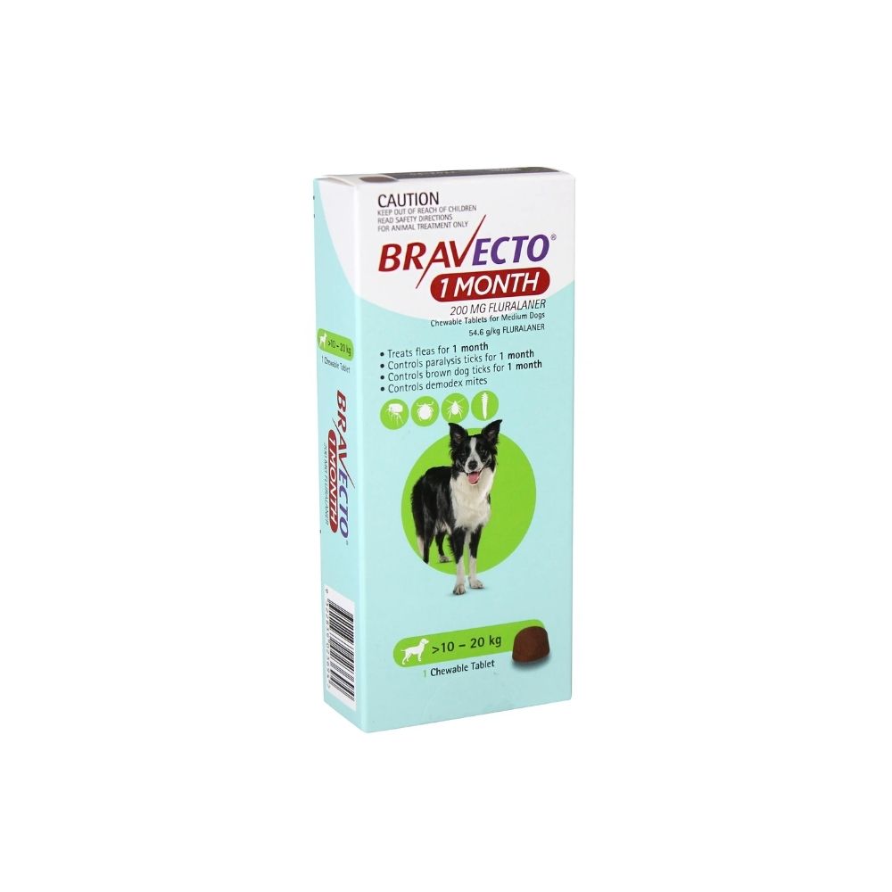 Bravecto 1M 10-20Kg 200Mg Tab Mast Caj X 1